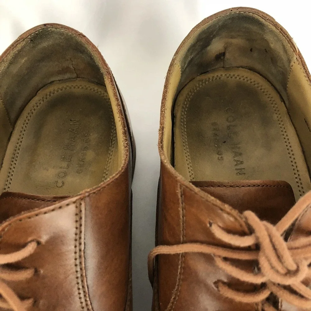 Cole Haan Grand OS  Mens Brown Leather Oxford Dress Shoes Size‎ 11.5 C12849